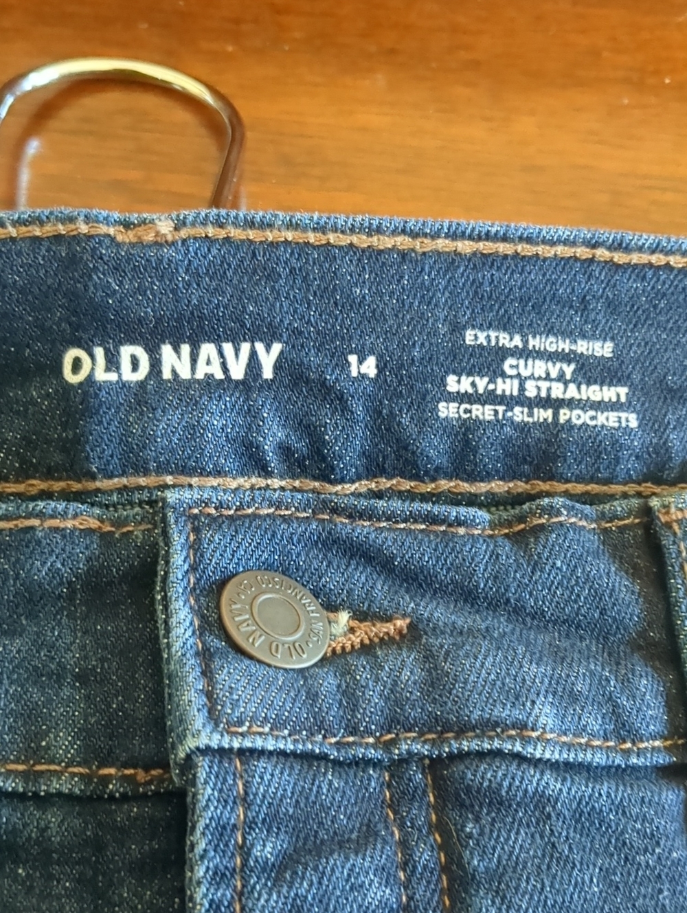 Old Navy Xtra High Rise Curvy Button Fly Straight Jeans